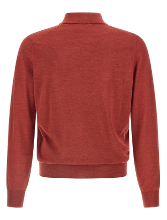 Shaved knit polo shirt #