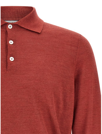 Shaved knit polo shirt #