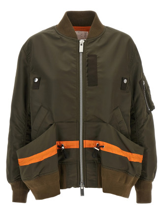 Drawstring bomber jacket