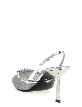 Triangle logo slingback #