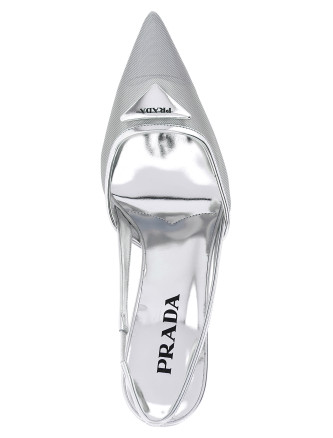 Triangle logo slingback #