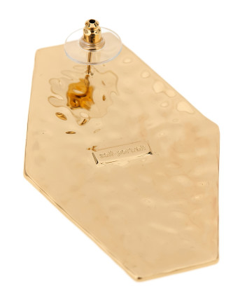 'Large Hammered Gold Pearl' earrings #