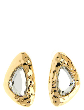 'Hammered Gold Crystal' earrings
