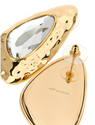 'Hammered Gold Crystal' earrings #