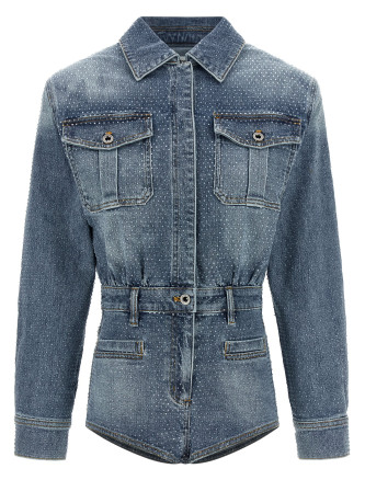'Rhinestone Denim' jumpsuit
