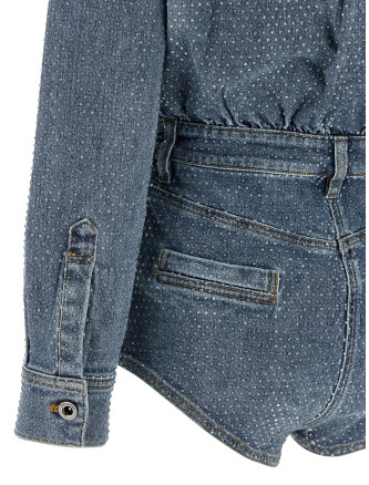 'Rhinestone Denim' jumpsuit #