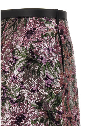 'Floral Sequin Mini' skirt #