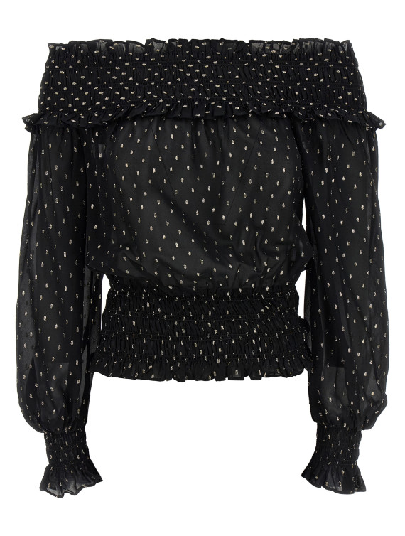 'Black And Gold Chiffon' top #1