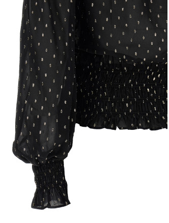 'Black And Gold Chiffon' top #