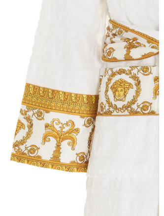 Embossed logo bathrobe #