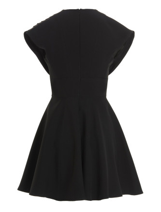 Plisse detail mini dress #