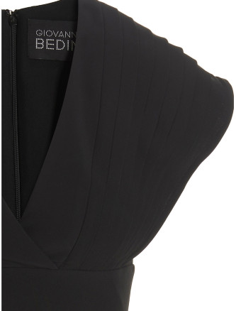 Plisse detail mini dress #