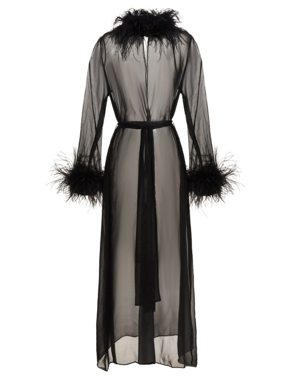 Feather silk dressing gown #1