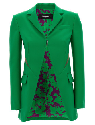 Tulle insert blazer jacket