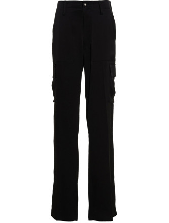 Satin cargo pants