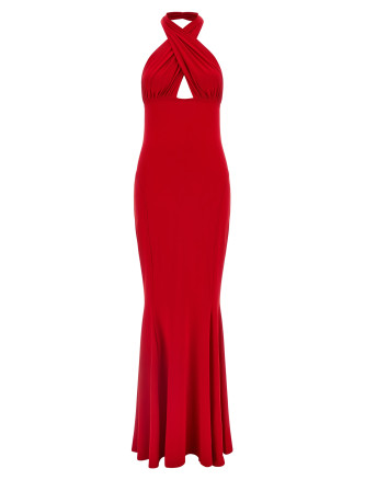 'Cross Halter Fishtail' dress