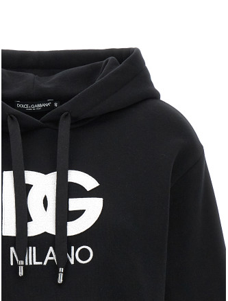 Logo embroidery cropped hoodie #