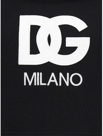 Logo embroidery cropped hoodie #