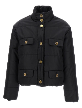 Logo button down jacket