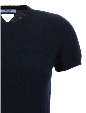 Cut-out logo sweater #