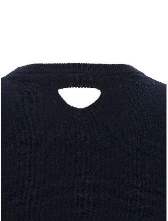 Cut-out logo sweater #