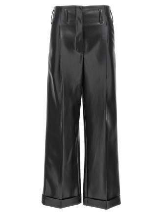Faux leather trousers