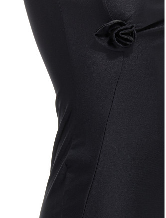 'Asymmetric flower' long dress #