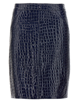 Croc print skirt