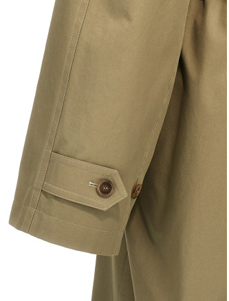 Check lining oversize trench coat #