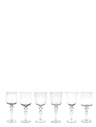 Set of 6 Goblets Assorted Shapes