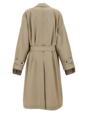 Long single-breasted trench coat #