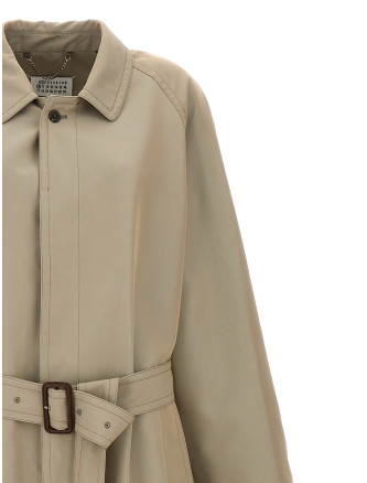 Long single-breasted trench coat #