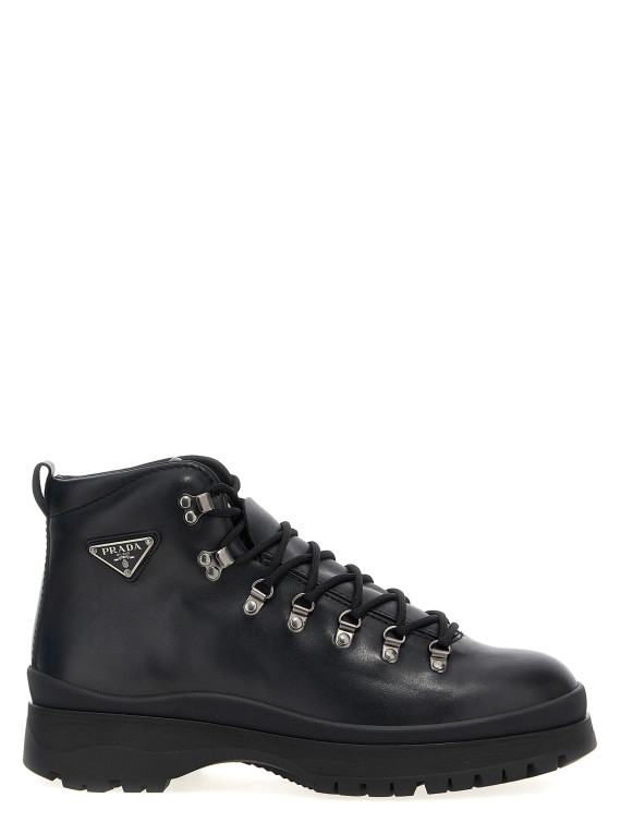 Logo leather ankle boots #1