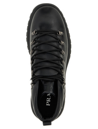 Logo leather ankle boots #