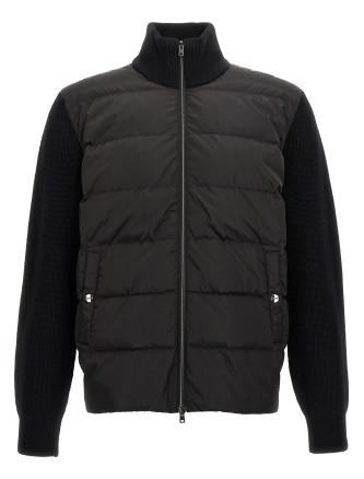 Two-material puffer jacket
