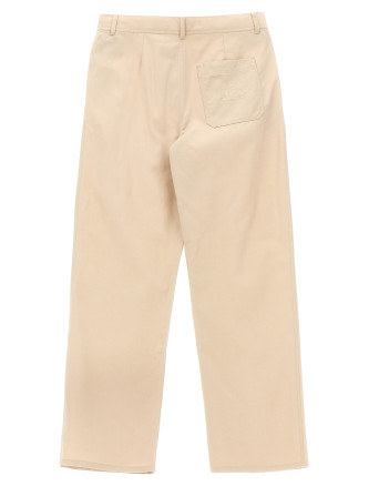 Logo embroidery pants #