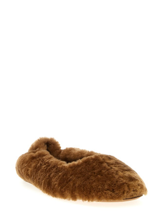 Fur ballet flats #