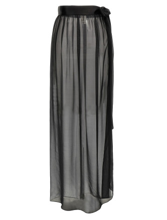 Chiffon long skirt #