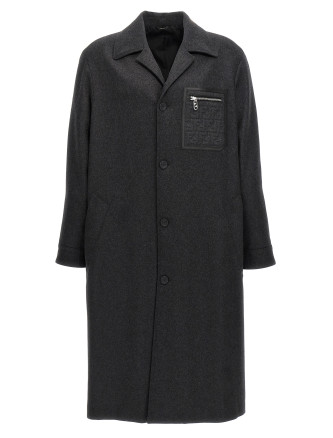 Single-breasted cashmere coat