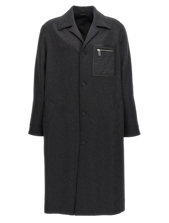 Single-breasted cashmere coat #1