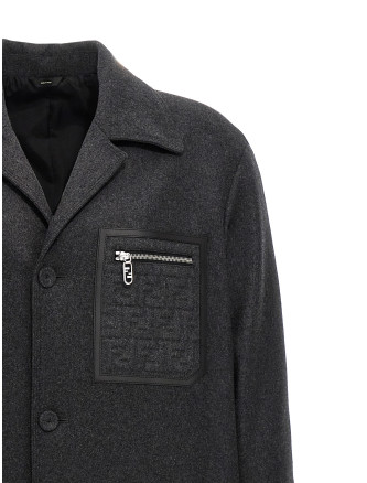 Single-breasted cashmere coat #