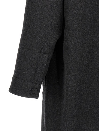 Single-breasted cashmere coat #