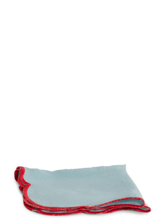 Set of 2 napkins with scalloped edge #