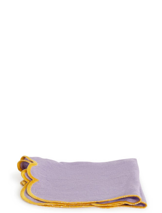 Set of 2 napkins with scalloped edge #