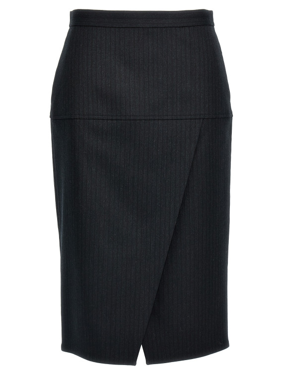 Pinstriped wool skirt #1