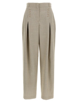 Micro check trousers
