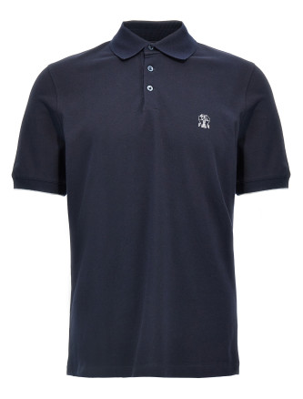 Logo piqué polo shirt