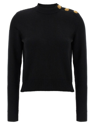 Eco-cashmere button sweater