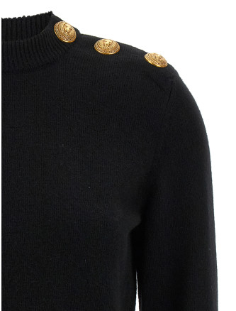 Eco-cashmere button sweater #