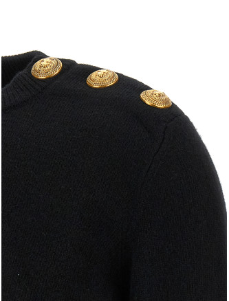 Eco-cashmere button sweater #